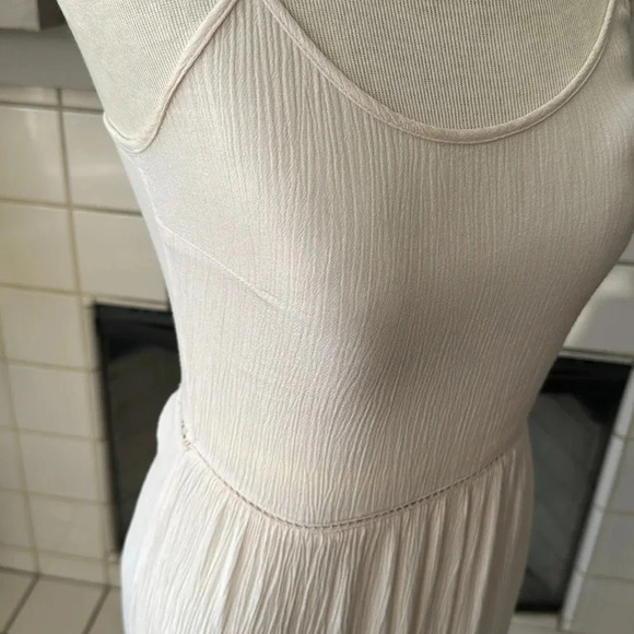 H & M Coachella maxi dress ivory bone color size 2 - Picture 3 of 8